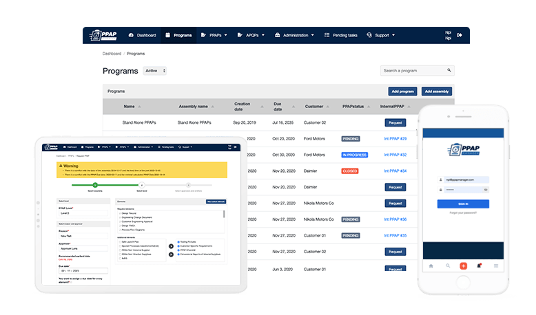 PPAP Manager | Manage your PPAP / APQP processes